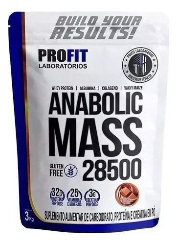 2x Hipercalórico Anabolic Mass 28500 3kg (6kg )profit Labs