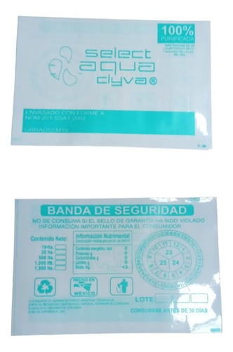 1 Millar De Sello Aquaclyva Select Blanco P/purificadora