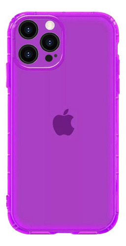 Funda Case Colores Neon Transparente Silicon Para iPhone