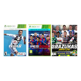 Fifa 2019 + Pes 2018 + Brazukas Janeiro 2024 Xbox360 