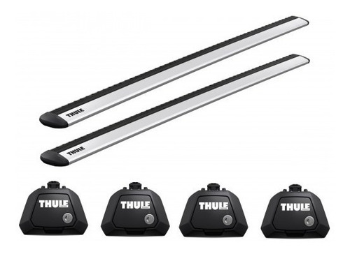 Barras Thule Wingbar Evo Para Rieles Vw Tiguan Nivus T-cross