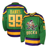 Camiseta De Hockey De Adam Banks #99 De Mighty Ducks