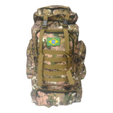 Mochilão Cargueira Reforçada Camuflada 70 L Acampamento