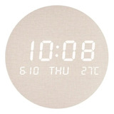 Reloj De Pared Digital Led, Pantalla De Temperatura