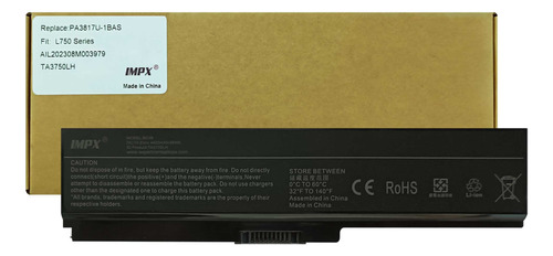 Bateria Pila Toshiba L750 Satellite L745d Pa3839u C655 C650