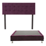 Cabecera+box Queen Size Dicasa Bilbao Box Morado