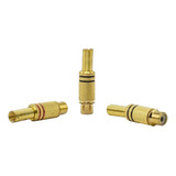 Paquete X 3 Conector De Audio Rca Hembra Con Resorte De 8mm