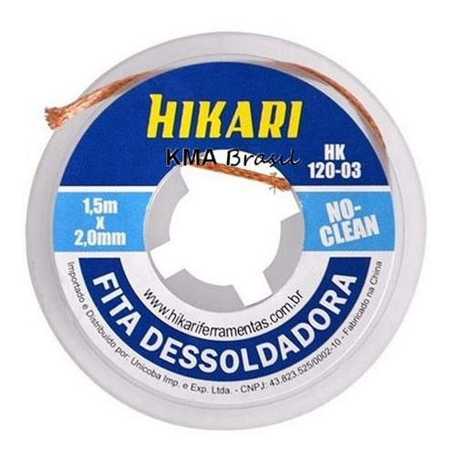 Fita / Malha Dessoldadora - 1,5m X 2mm - Hikari Hk-120-03