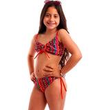 Malla Bikini Conjunto / Modelo Sol Kids - Lycra Premium Lz 