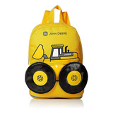 Mochila Tipo Tractor John Deere Para Ninos Color Amarillo