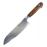 Cuchillo Acero Damasco Xinzuo Santoku 7   Chef Profesional 