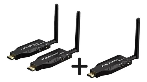 Kit 1 Transmissor E 2 Receptor Hdmi Extensão Sem Fio Pratico