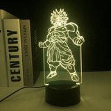 Lampara 3 D Led Broly Dragon Ball  7 Colores