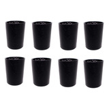 Set 8 Pata Negro 7cm Plástico Eco Para Mueble, Sofá, Cama 