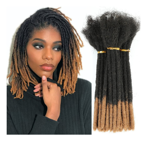 Extensiones De Rastas De Cabello Humano De 6 A 18 Pulgadas, 