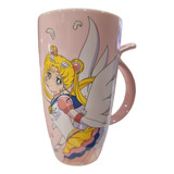 Tazón Con Bombilla Sailor Moon Eternal Gatita Luna Serena