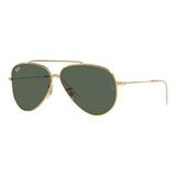 Ray Ban Rb0101s 001/vr Aviator Reverse G-15 Gold
