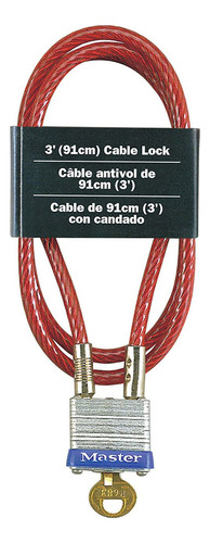 Master Lock 719d Cable Largo De 3 X 316 Diametros Con Canda