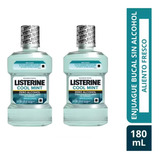 Pack 2 Enjuague Bucal Listerine Zero Menta Suave X 180ml