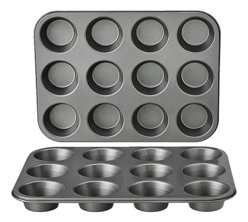 Bandeja Molde Para Cupcakes, Muffins (12 Cupcakes) Color Negro