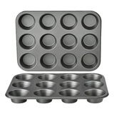 Bandeja Molde Para Cupcakes, Muffins (12 Cupcakes) Color Negro