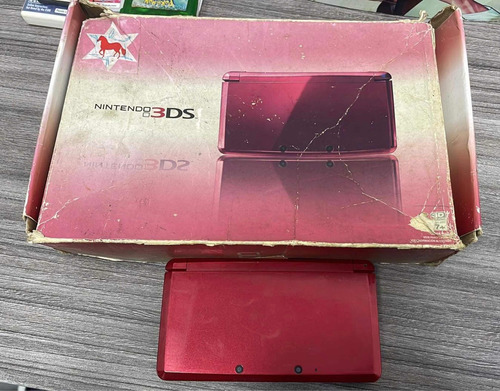 Nintendo 3ds Roja En Caja Original Llena De Juegos