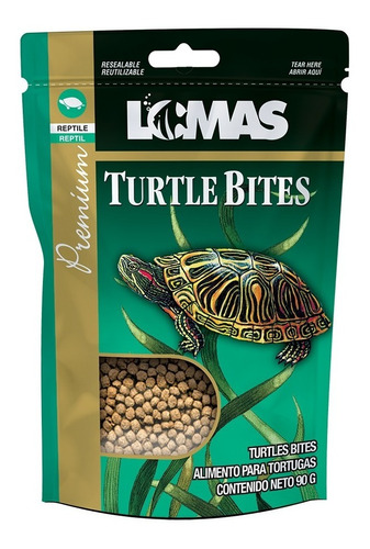 Lote 10 Alimento Turtle Bites 90gr Lomas Para Tortuga