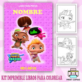 Kit Libro Para Pintar Mini Beat Power Rockers Imprimible Niñ