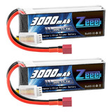 Zeee Batería Lipo De 11.1 V 50 C  Mah 3s Con Conector Dean.