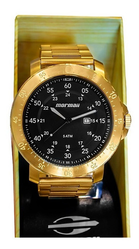 Relógio Mormaii Masculino Dourado Quadrado On The Road 