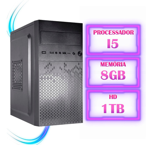 Pc Cpu I5 Memória Ram 8gb Hd 1 Tera Placa Rede 1000