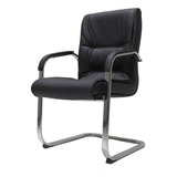 Cadeira De Escritório Interlocutor Fixa Cliente Cadeiras Inc Luxo Big Confortável Pu Espuma D28 Preta Fib6624pr