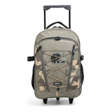 Mochila Con Carro 18'' Verde Camuflada Chimola Fs49