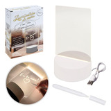 Luminaria Led Escrever De Caneta Lousa Quadro Mesa Anotacoes