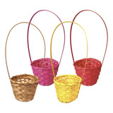 Pack 3 Canasto Conejo De Pascua Mediano 13cm 