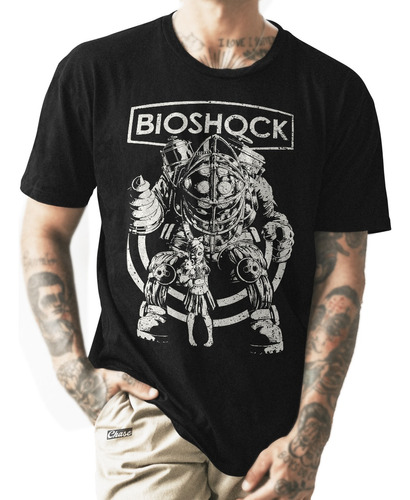 Playera Big Daddy (bioshock) / Chase / Negra