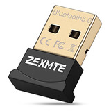 Adaptador Usb Bluetooth Para Pc, Zexmte 5.0 Bluetooth Dongle