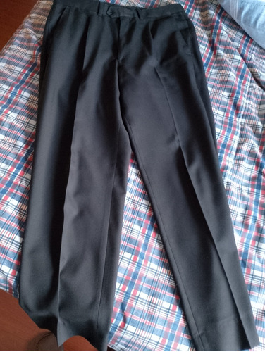 Pantalón De Vestir Hombre Clásico Recto Color Negro Talle 44