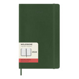 Agenda Diaria Moleskine 2024 Tapa Blanda Verde-l