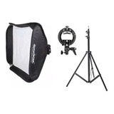 Softbox Para Flash 60x60 Montura Tipo S Y Tripode Luz