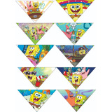 Bandanas Personalizadas Bob Esponja, Para Pet Shop.10 Unid M