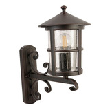 Farol Rustico Para Muro, Marca Calux, 6501