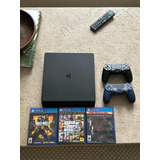 Sony Playstation 4 Slim + 2 Controles + 3 Peliculas