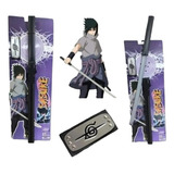 Espada Katana Sasuke Uchiha + Funda + Cinto + Bandana Naruto Color Gris