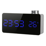 Despertador Led Digital Con Espejo, Reloj De Mesa Usb, 12 Ho