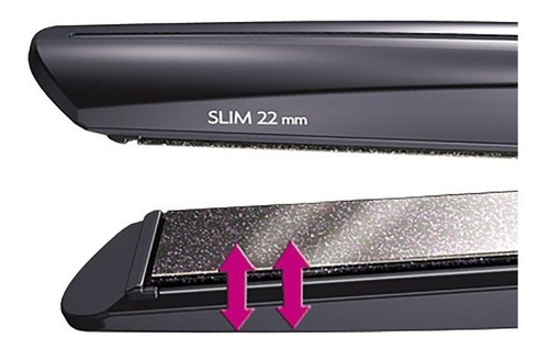 Plancha De Cabello St325ebco Babyliss Cerámica Diamante Color Negro 110v