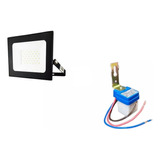 Foco Proyector Led 30w + Fotocelda Sensor Encendido 220v