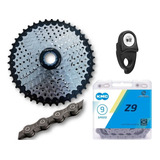 Combo Cassette Pacha Gw 9v 11-42 Cadena Kmc Z9 9 Velocidades