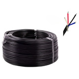 Cabo Manga 4 Vias X 24 Awg  Preto Rolo Com 100m - Promoção