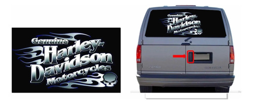 Sticker Microperforado Personalizado Para Medallón Camioneta